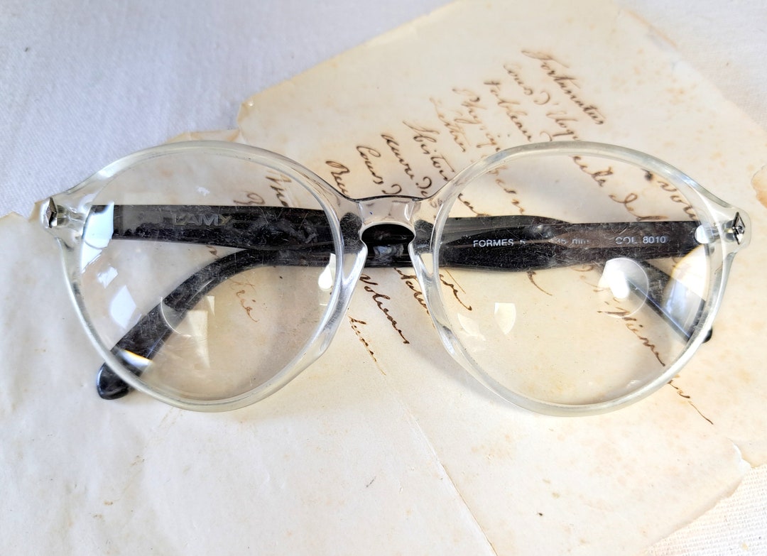 Übergroße Vintage-Brille Mit Klaren Linsen – Dicker Schwarzer Retro-Rahmen