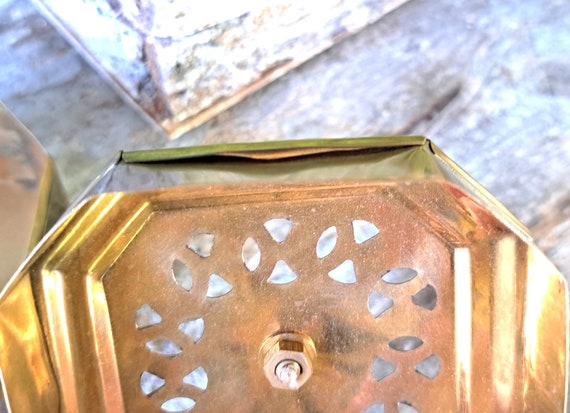Simple Moroccan brass potpourri box, French vinta… - image 7