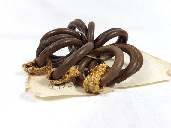 12 Large Wood Oak Curtain Rings Oak Set Of 12 French Etsy