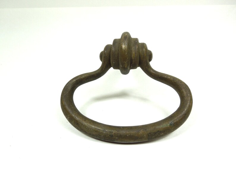 French Vintage Antique Cabinet Handle Heavy Brass Front Door Handle Knob handle oak Early 1900s barn industrial finish knobs large