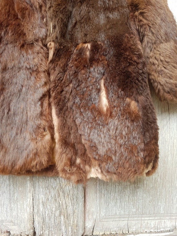 Child Fur Coat, French antique coat, leather kids… - image 3