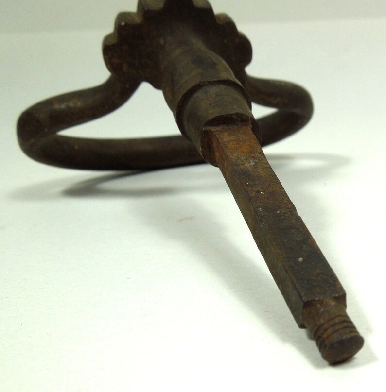 French Vintage Antique Cabinet Handle Heavy Brass Front Door Handle Knob handle oak Early 1900s barn industrial finish knobs large