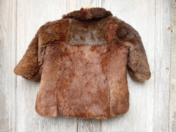 Child Fur Coat, French antique coat, leather kids… - image 8