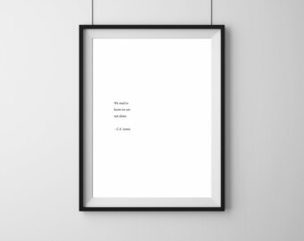 CS Lewis Quote - Wall art