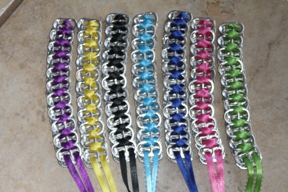Fablinks Recycled Aluminum Soda Pop Tabs Bracelet Set For Girls – 6 Reversible Bracelets