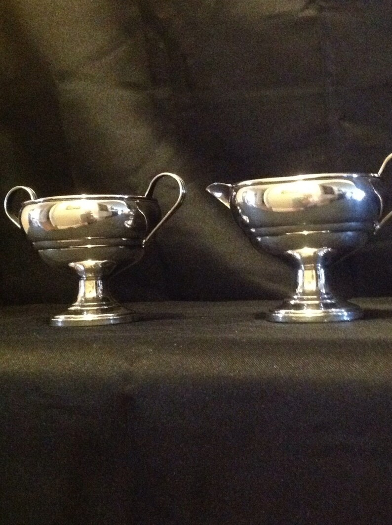 Sterling Silver Cream and Sugar Set. Fisher Hallmark. Etsy