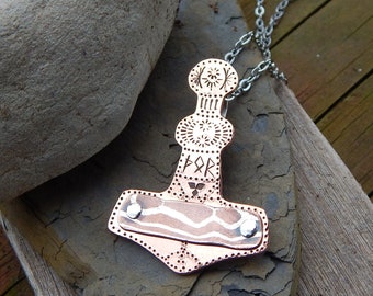 Large Thor's Hammer Pendant Necklace