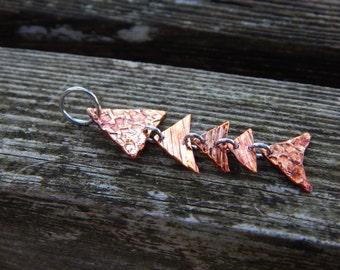 Copper Triangle Dangle Pendant