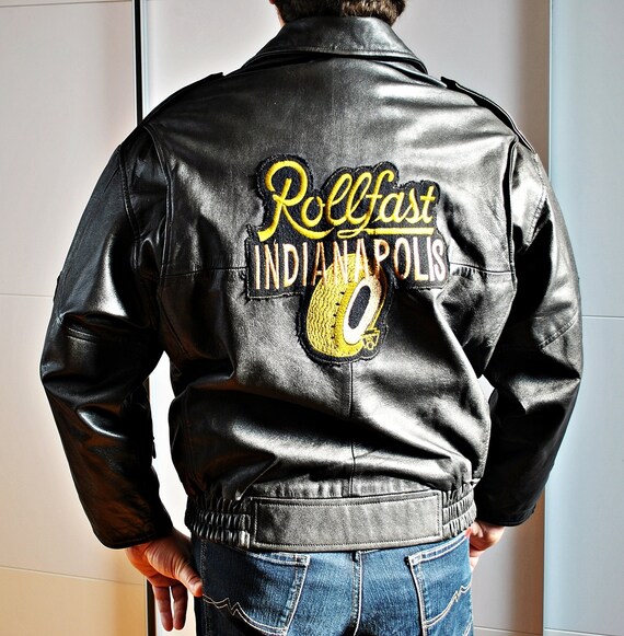 Vintage Biker Lederen Jas Motorcycle Front Line Lederen Jas 1980 zwart lederen jas Oost Europese Vintage mannen echt | Etsy