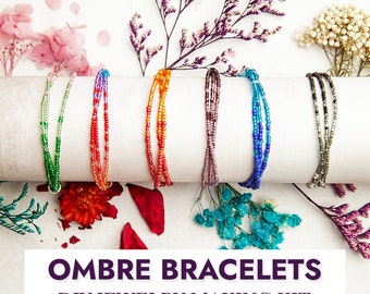 DIY OMBRE Beaded Bracelet Kit | Bracelet Making Supplies | diy bracelets | jewelery making | girls birthday gifts | girls jewelery kits