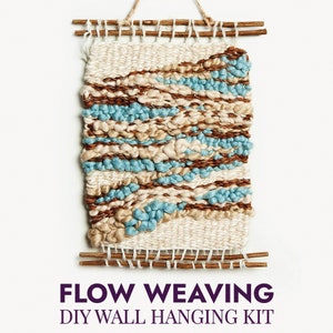 Flow Weaving Wall Hanging Kit | Deluxe DIY Woven Tapestry Kit | handmade wall home decor | boho | woven wall art | weaving art craft