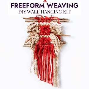 FREEFORM WEAVING Wall Hanging Kit | Deluxe DIY Woven Tapestry | handmade home decor | bohemian decor | woven wall art | free weaving art