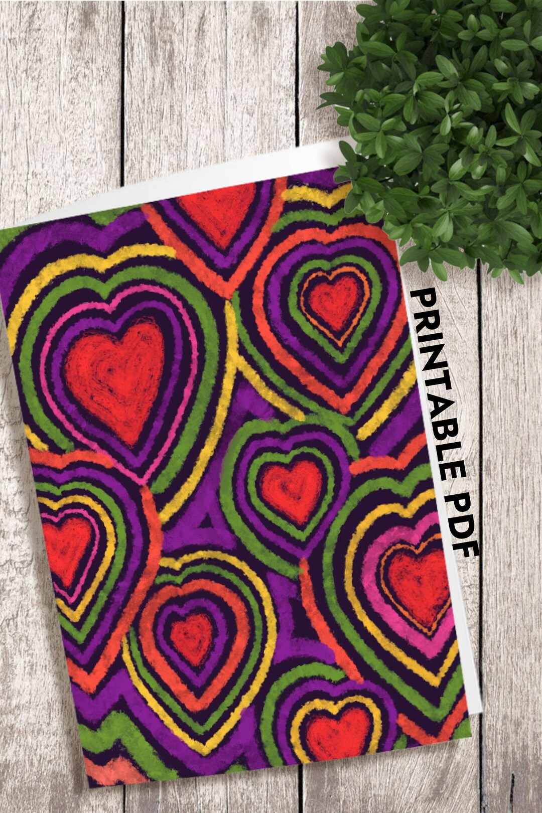 Printable Thank You Card Hearts Design | Greeting Card Designs ...