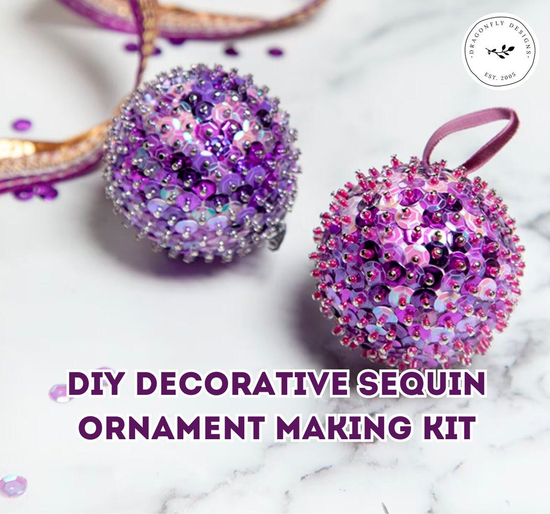 DIY Decorative Sequin Ornament Making Kit Kids & Family Holiday
