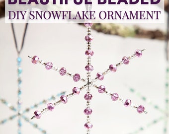 DIY Crystal Beads Christmas Ornaments Making Kit | Christmas Craft Set | DIY Christmas Decorations | Snowflake ornaments | Holiday art