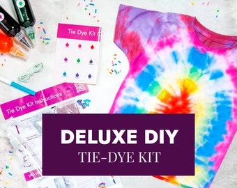 DIY Tie Dye Kit | Tie Dye Shirts, Head bands, and Socks | Tie-Dye Craft Party Kit | DIY Fabric Dye Kits | Tie Dye Set for Adults or Kids