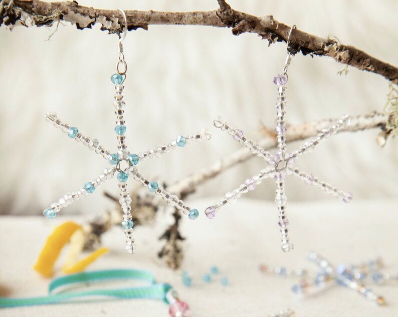 Beaded Snowflake Kit DIY Jewelry Kit