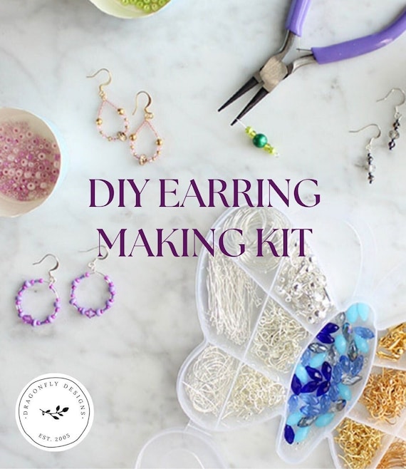 DIY Earring Making Kit Jewelry Making Supplies Butterfly or Flower