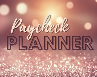 Rose Gold Paycheck Planner