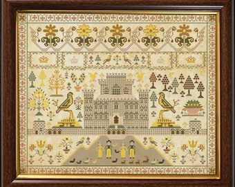 Scottish Antique Sampler 1826 Reproduction Cross Stitch Counted Chart PDF Instant Download Unique Easy to Make Vintage English