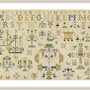 1812 Dutch Antique Sampler Reproduction Cross Stitch Counted Chart PDF Instant Download Unique Easy to Make vintage Old Netherlands