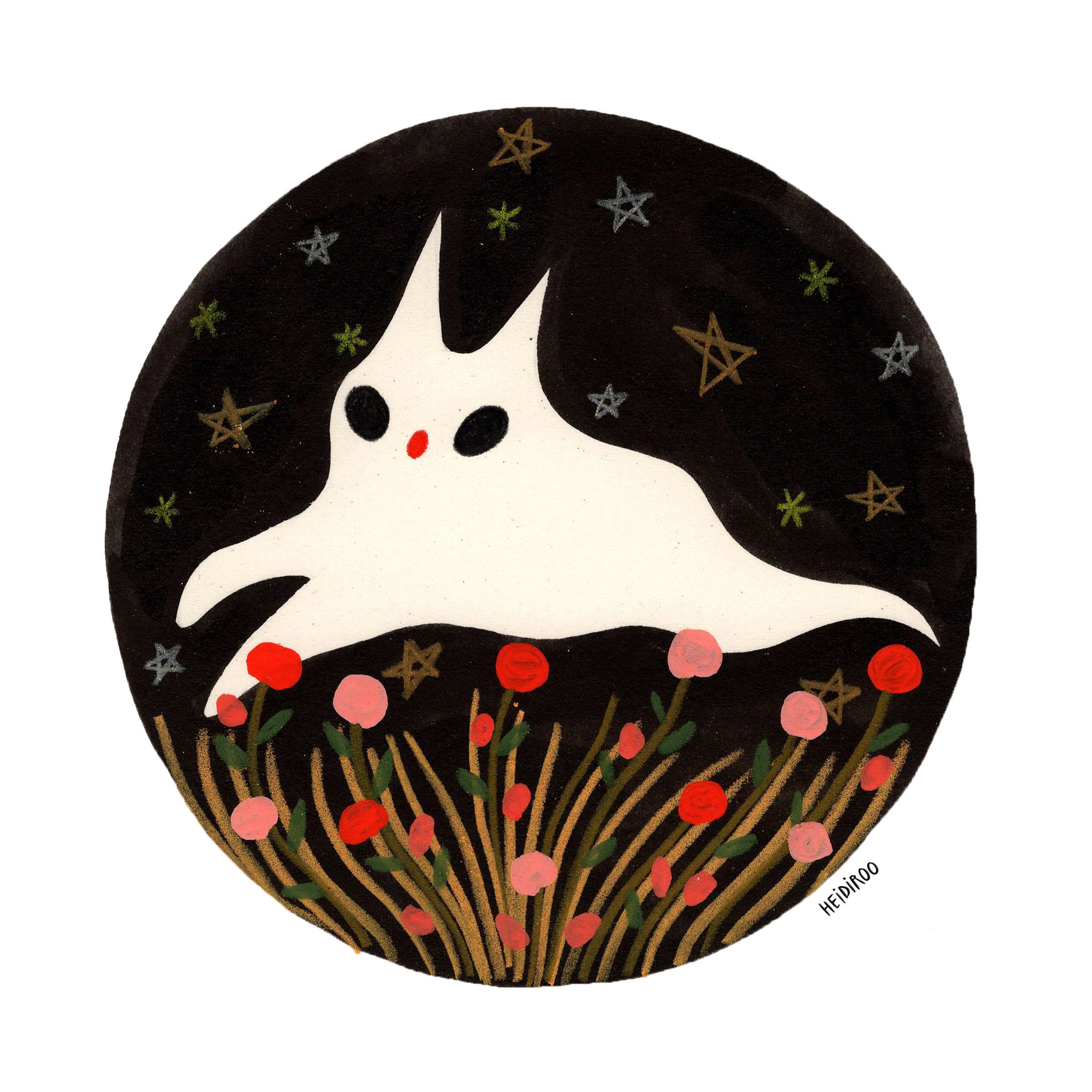 Ghostly Pet Print - Etsy