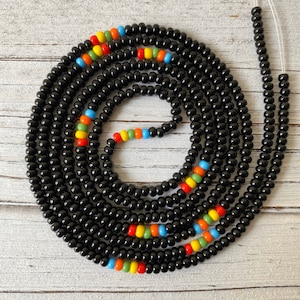 African Waist Beads, Waist Chain, Waist Beads for Weight Loss, Body Jewelry, Weight Tracker, Red Beads, Tie On, Waist Trainer, Color: MONA