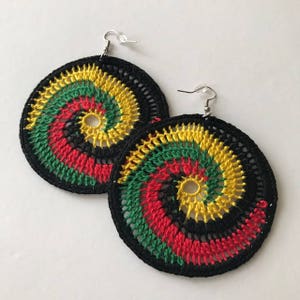 Hoop Earrings, Afrocentric Jewelry, Crochet Earrings, Big Earrings for Women, Gifts for Her, Trendy Earring, Statement Earring, Natural Hair