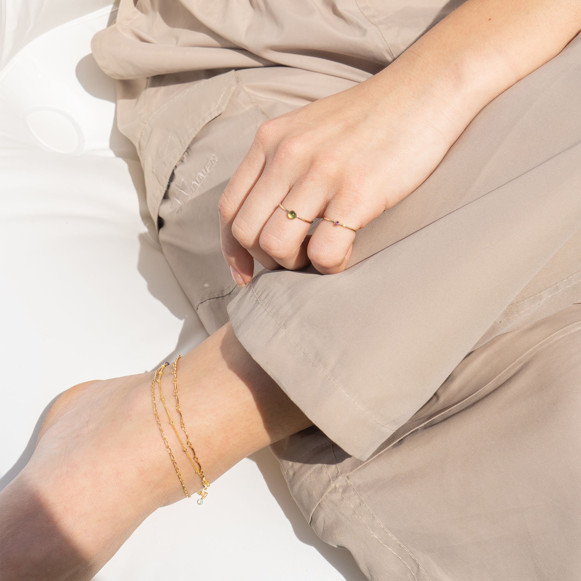 Gold 2024 wave anklet