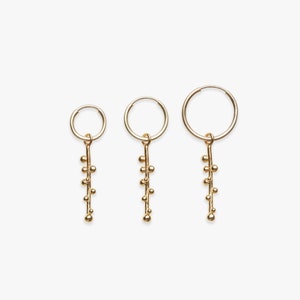 Orecchino creolo minimalista in oro con pendente Barnacle Boy | Prezzo al pezzo o al paio | Oro riempito e oro vermeil da 5 micron