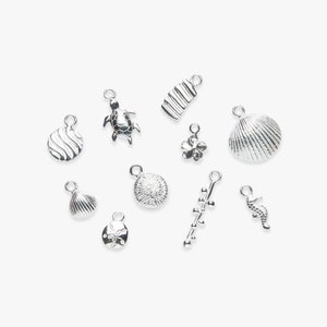 Add-on ocean inspired pendant | Seahorse, turtle, shell, flower | Extra silver charm pendant | .925 sterling silver