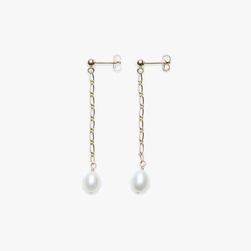 Dangle Triple Pearl Golden Stud Earring Genuine Freshwater - Etsy