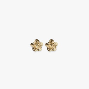 Orecchino Plumeria | Orecchini a bottone in oro | Fiore tailandese | Prezzo per pezzo o per coppia | Oro vermeil 5 micron