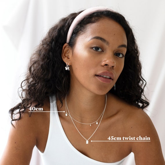 Fresh Water Pearl and Silver Twist Chain Necklace Fresh Water Pearl and Silver Twist Chain Necklace