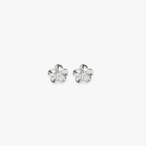 Orecchino Plumeria | Orecchini a bottone in argento | Fiore tailandese | Prezzo per pezzo o per coppia | argento sterling