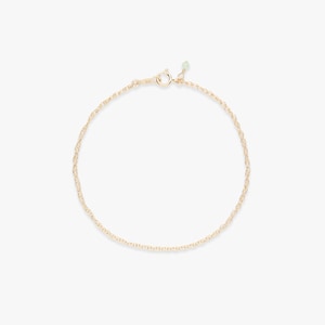 Twist bracelet | Dainty rope chain bracelet with a subtle twisted texture | Gold filled