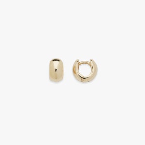 Orecchino Chubby click oro | Orecchini minimalisti in oro con chiusura a clic | Prezzo al pezzo o al paio | Oro vermeil 5 micron