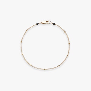 Caviar bracelet Satellite chain Subtle, minimalistic and comfortable Gold filled image 1