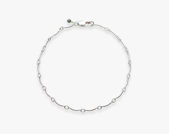 Wave bracelet | Dainty bracelet with a subtle texture | Sterling silver