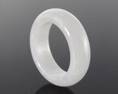 Natural Jadeite Jade Ring (Grade A ), white Jade Ring Untreated US 7.25 - AR208