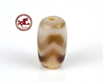 Antique, Powerful and small agate bead Dzi, Tibetan DZI "Mountain Peak" high energy bead, Tibetan agate bead, tribal Dzi beads