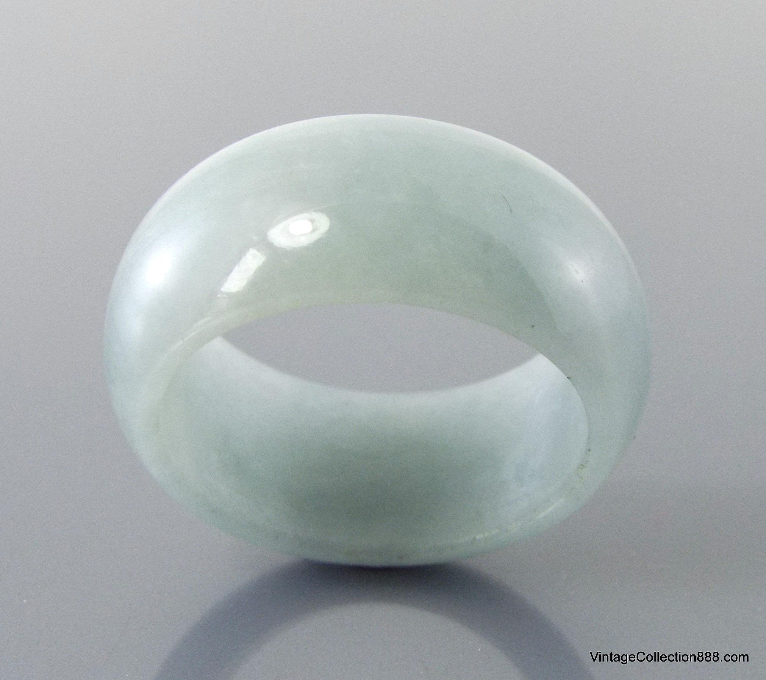 Blue Jade Ring US 9.5 19.4mm Natural Bluish Jadeite Jade Etsy