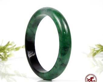 58.1 mm 認定天然未処理グレード A 翡翠バングル/グアテマラ翡翠