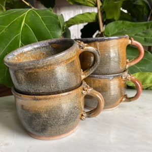 Simple Flower Mugs set of 4