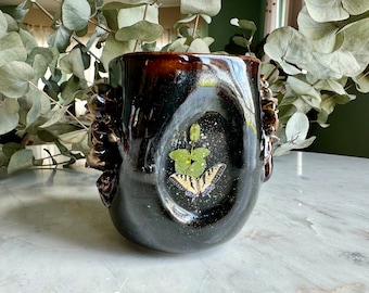 Handmade Ceramic Cup with Resin Encasement (12fl oz)