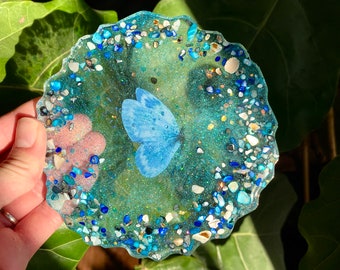 Large Resin Butterfly Coasters - set of 4