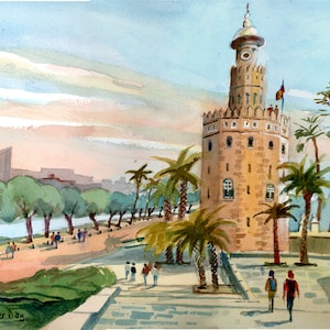 Der goldene Turm in Spanien