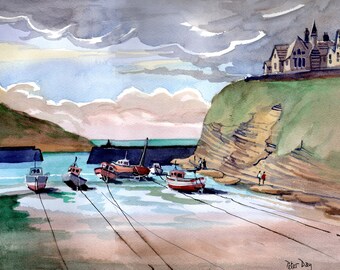 Port Isaac, Harbour, Fishing Boats, Cornwall