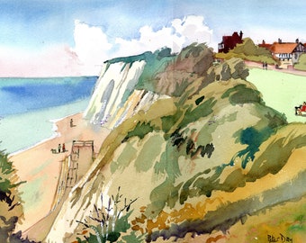 Broadstairs, Dumpton Gap. Windy Morning.