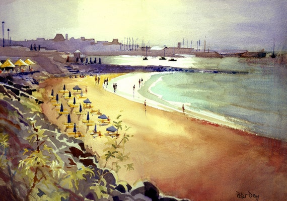 Beach Playa Dorada Playa Blanca Lanzarote Canary Islands Spain